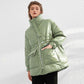 Pure Winter Lightweight Down Jacket Women Thick Warm Batwing Long Sleeve Loose Doudoune Pocket Ultra Light Duck Down
