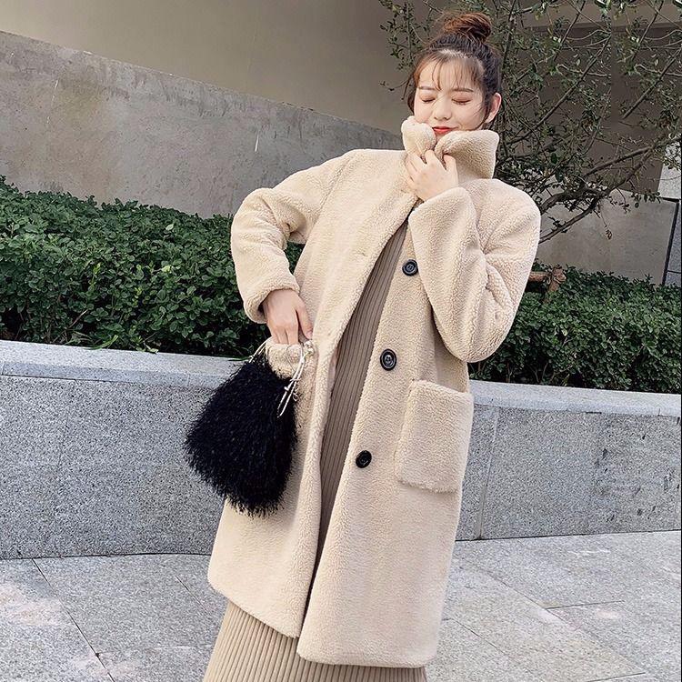 Large size Fur coat Winter Woman's Cotton Wool Coat Winter Cold warm Long sleeve fur jacket Trend