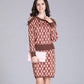 Women's Sweater Skirt Set Vintage Printed Off-shoulder Knitted Sweater Top and Bodycon Knitted Skirt Two-piece Set Female Outfits