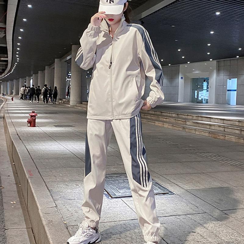 Casual Sportswear Suit Couple Gym Fitness Suit Female Autumn and Winter Loose Tooling Two-piece Yoga Suit Ladies Casual Sets