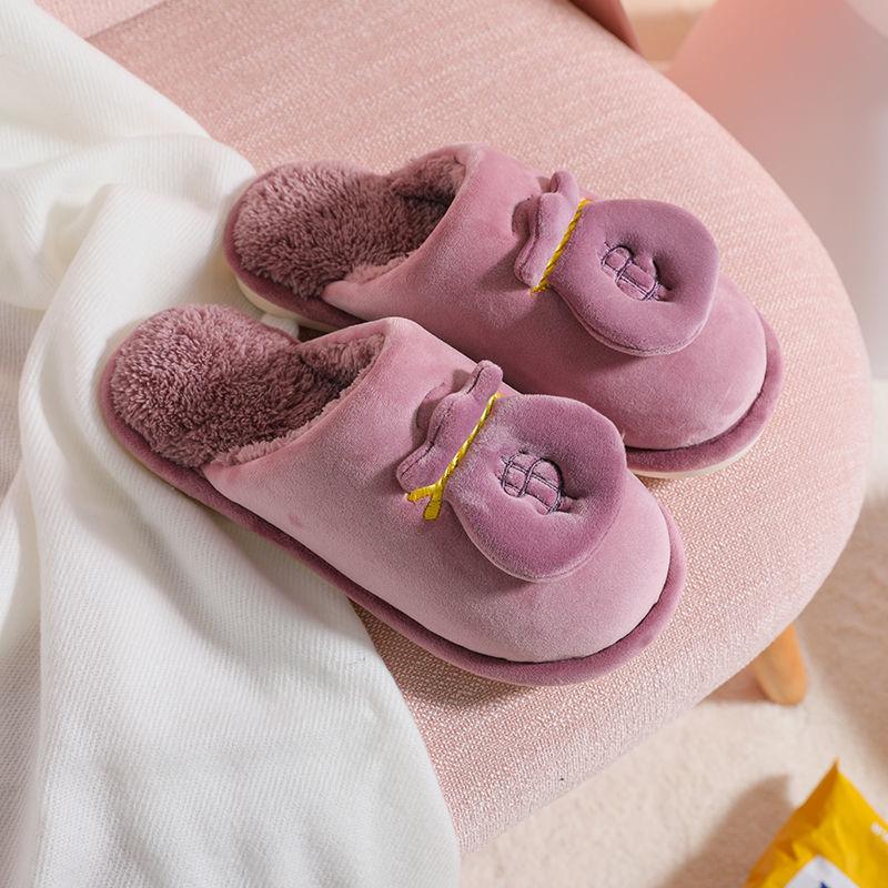 Autumn and Winter Cotton Slippers Indoor Non-slip Slippers Soft Soles Household Casual Slippers