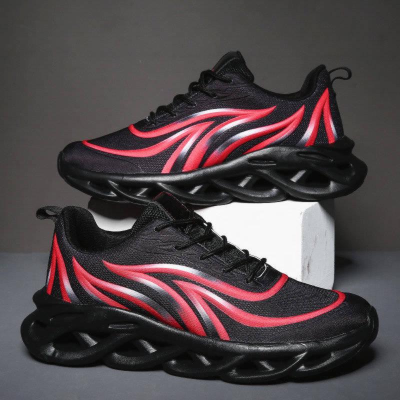 Black Blade Shoes for Men Antiskid Damping Men Athletic Training Run Sneakers Breathable Runing