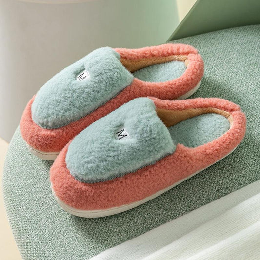 Autumn and Winter Warm Cotton Slippers Casual Flat Shoes Indoor Non-slip Cotton Shoes Soft Shoes
