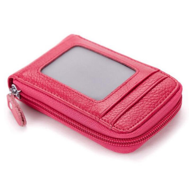 Pu Leather Business Card ID Holder Credit Card Holder Case Men Women Mini Wallet for Card