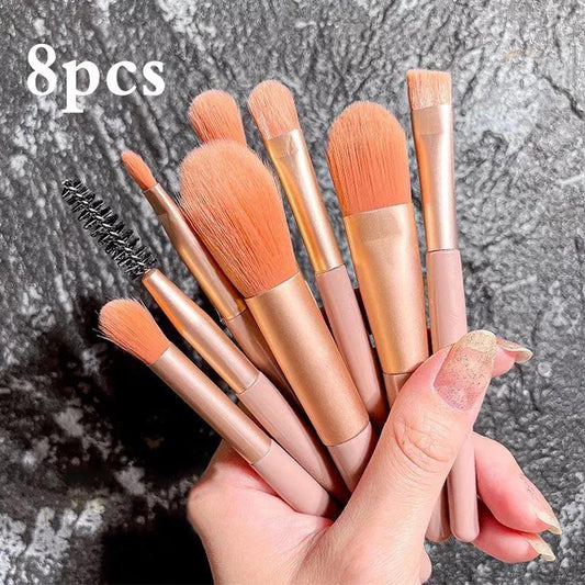 8pcs Makeup Brush Set Eye Shadow Blush Loose Powder Highlight Trim Lip Brush Beauty Tool