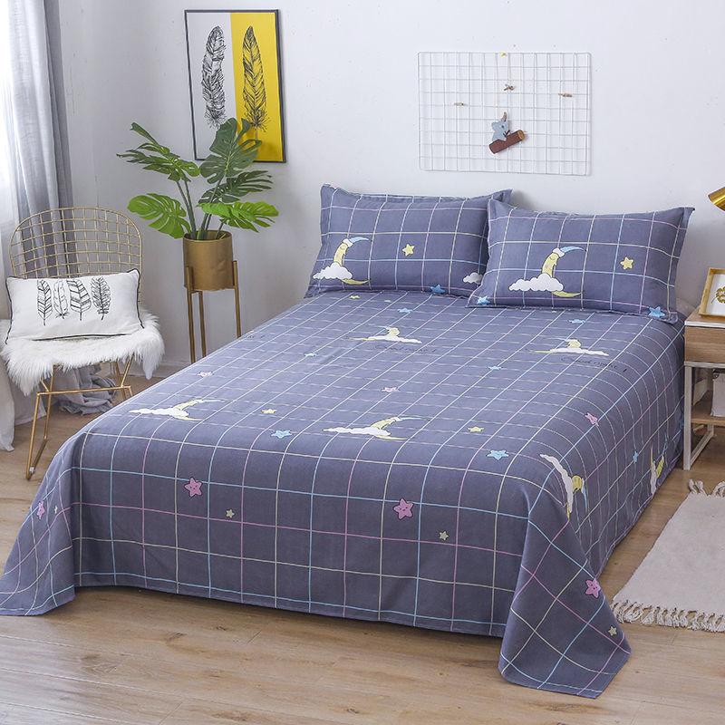 Three-piece Bedding Set of Thick Sanded Sheets Plus Two Pillowcases One Sanded Sheet Skin-friendly Double Single Bed Single Four Seasons