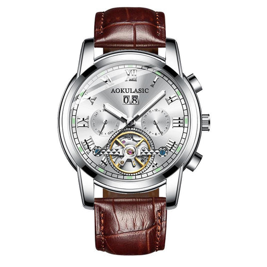 Automatic Mechanical Watch Men Skeleton Watches Bracelet Wristwatch Luxury Mechanical Clock Male