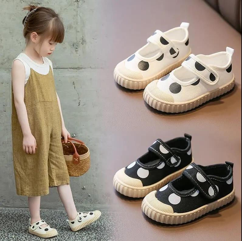 Children's Canvas Shoes Breathable Cloth Shoes Anti-slip Soft Sole Baby Canvas Shoes Casual Girl's Canvas Shoes Boy's Single Shoes