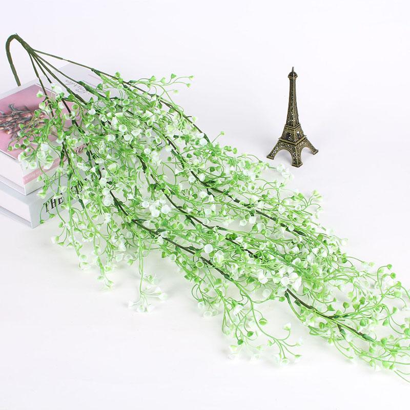 Mural Wall Hanging Simulation Willow Green Plant Artificial Flower Plastic Flower Rattan Bar Restaurant Living Room Kindergarten Decoration