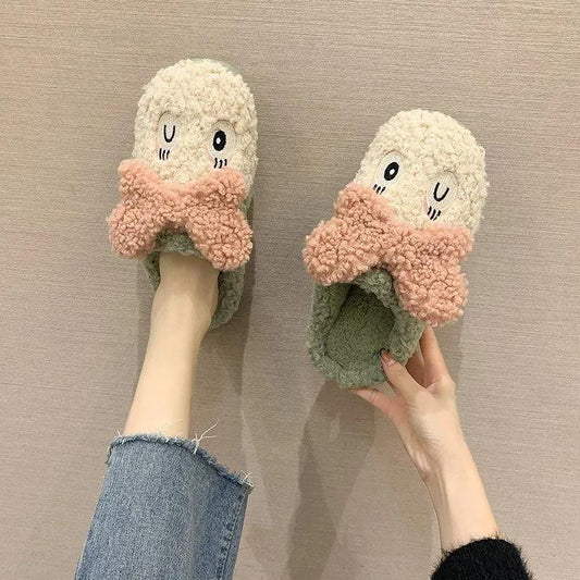Autumn and Winter Cotton Slippers Non-slip Household Leisure Pure Cotton Floor Slippers