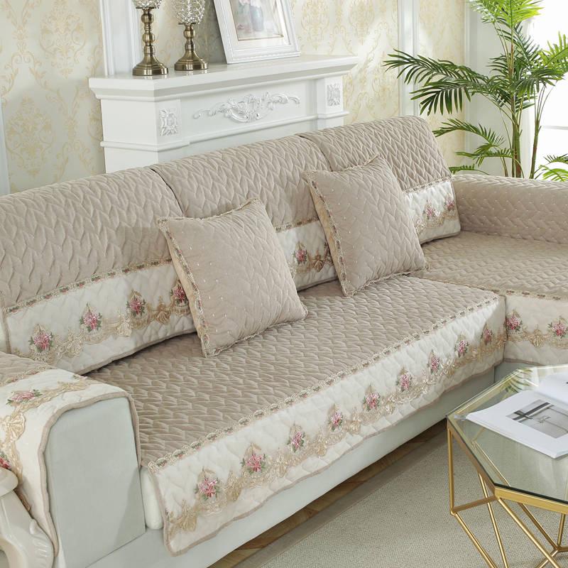 Sofa Covers European-style Sofa Cushion High-end Chenille  Non-slip Cushion Thickening Custom Luxury