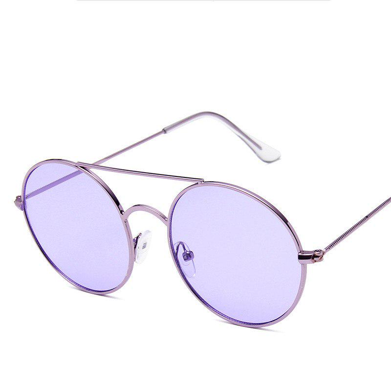 Vintage Round Sunglasses Men Women 2019 Fashion Metal Sun glasses Small Circle Sunglass Reflective M