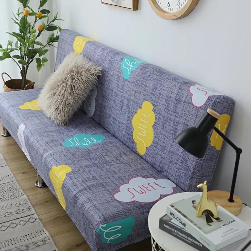 Armrestless Sofa Cover Thickened Elastic Cover All-inclusive Universal Cover Folding Sofa Bed Cover