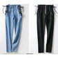 Women High Waist Jeans Woman Sexy Black Blue Elastic Skinny Pencil Pants Female Plus Size Zipper Wash Denim Trousers Girl
