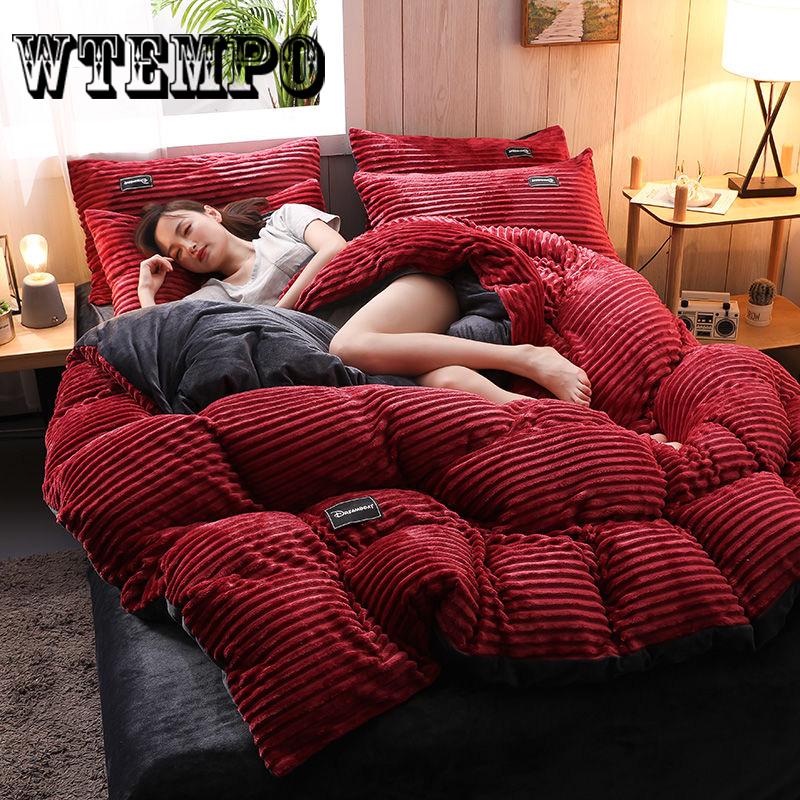 Fashion Bedding Sets Bed Linen Duvet Cover Flat Sheet Bedding Set Winter King Queen,bed Set