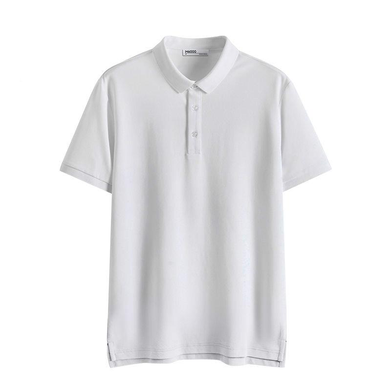 Men's   Shirt Quality Assurance Loose Short Sleeve T-Shirt Summer Hem Split Half Sleeve Lapel T-Shirt Clothes Men