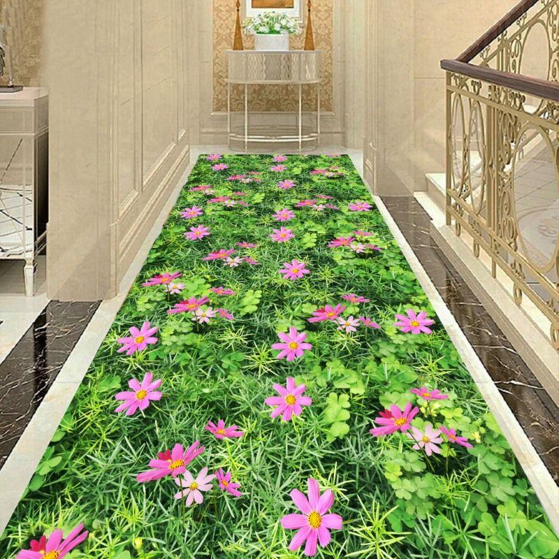 Pastoral Style Living Room Carpet Bedroom Bedside Blanket Can Be Cut Porch Corridor Aisle Carpet Stair Mat Large Size