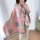 Women's Winter All-match Thickened Air-conditioned Room Warm and Soft Wrapped Double-sided Scarf Oversized Cashmere Shawl Dual-use