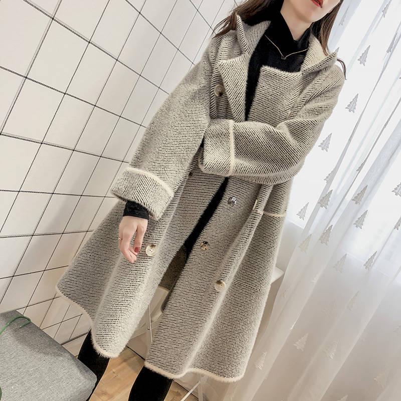 Winter Women Coat Fur Coat Luxury Long Fur Coat Loose Lapel OverCoat Thick Warm Female Coats