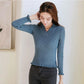 Autumn and Winter Solid Color V-neck Sweater Short Women's Small Slim Knit Sweater Women