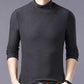 Double-sided Velvet Men's High-neck Long-sleeved T-shirt Plus Velvet Thermal Underwear Plus Size Bottoming Shirt Top