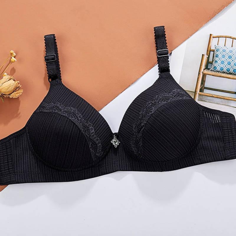 Ladies Anti-sagging Large Size Thin Section No Steel Rings Gathering Beautiful Back Sleeve Lace Adjustable Embroidered Comfort Bra