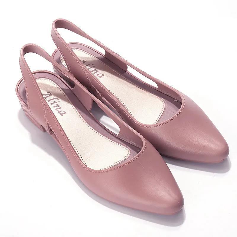 Sandals and Slippers Women's Summer Baotou Shallow Mouth Sandals Thick Heel Waterproof Shoes