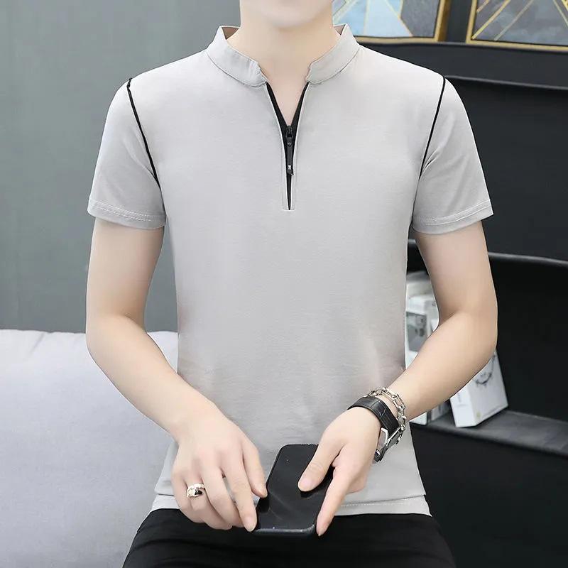 Short Sleeve T-Shirt Men's Cotton Casual Half Sleeve T-Shirt Summer Men's Top Teen Polo Shirt