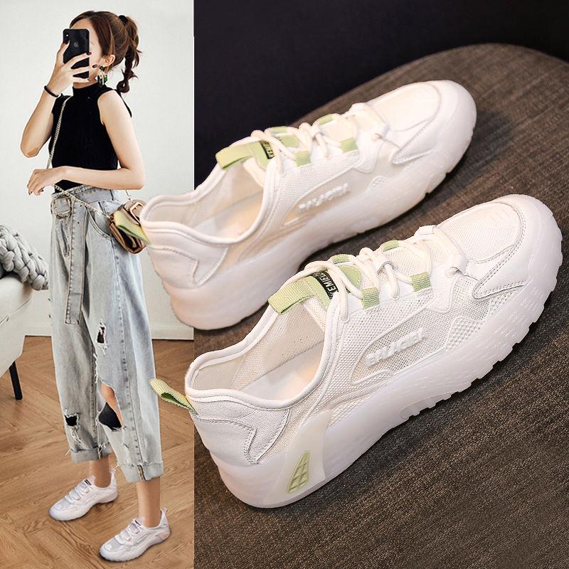 Women Sneakers Female Vulcanzied Flat Lace Up New Fashion Breathable Mesh White Shoes Woman Casual Shoes Woman