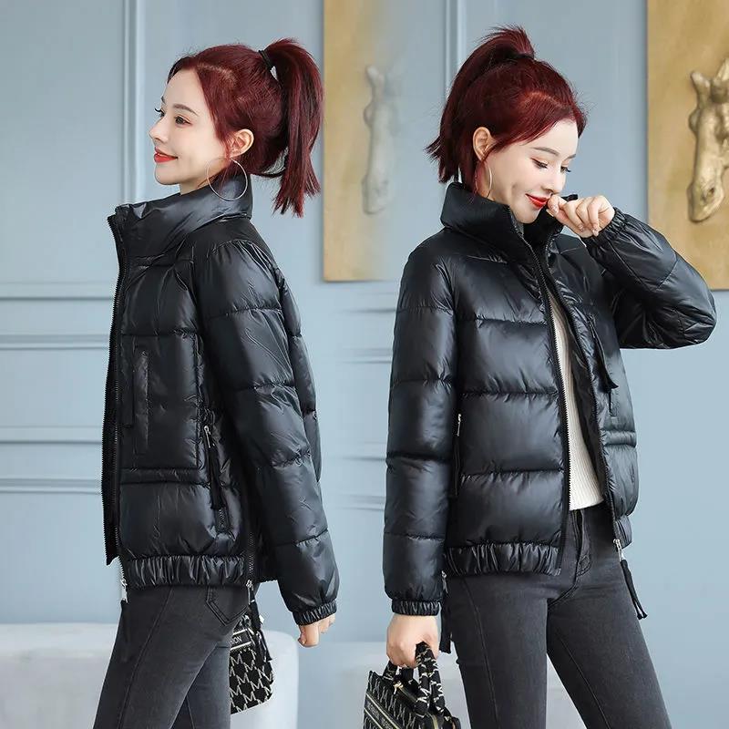 Glossy Down Coat Women's Short Loose Cotton Coat Bread Coat