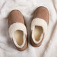 Breathing Fleece Fabric Memory Cotton Shoes Indoor and Outdoor Non-slip Winter Warm Flat Shoes