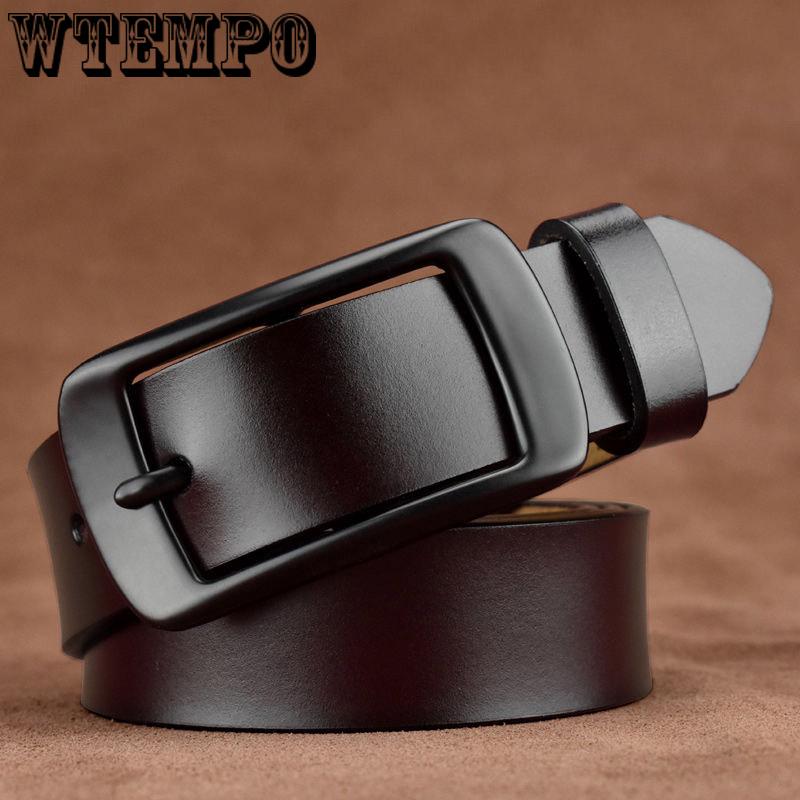 Leather Belts for Women Jeans Strap Vintage Metal Pin Buckle Fashion Style Trouser Cummerbunds