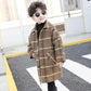 Boys Woolen Coats Mid-length Autumn and Winter Woolen Coats, Big Boys Plus Velvet Thickening Korean Style Western Cotton Coat