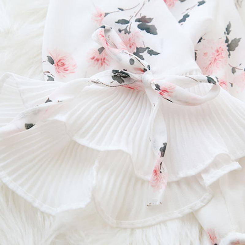 Large Size Dress Summer Mid-length Sweet and Lovely Floral Chiffon Dress Female Temperament Elegant Waist Slimming Slim Chiffon Dress