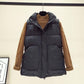 Autumn and Winter Korean Style Temperament Vest Solid Color Stand-up Collar Tie Coat Thickening Short Female Down Cotton Vest