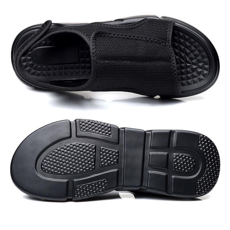 Non-slip Men's Beach Sandals Breathable Mesh Casual Sports Roman Shoes Increased Air Cushion Men's Summer Sandals