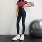 Women's Waist Breasted Yoga Pants High Waist Tight Bodybuilding Push-ups Gym Pants Leggings Gym Pants Jogging Pants Peach Butt Trouser-free Pants