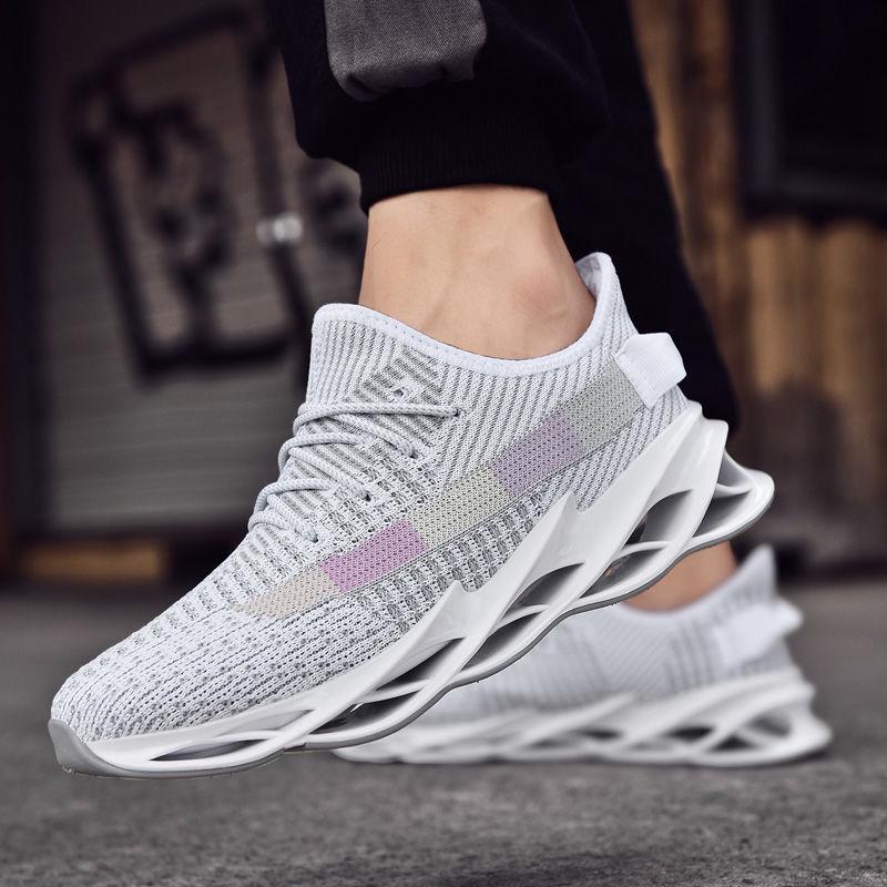 Size 39-44 Men Running Shoes Breathable Rubber Lace-up Mesh Shoes Outdoor Jogging Sneakers