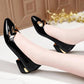 Ladies Solid Color Breathable Casual Slip-on Shoes Women's Spring Summer Large Size Low Heel Leather Single Shoes