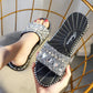 2020 Slippers Female Summer Korean Version Wild Fashion Cool Water Drop Flash Diamond Flat Bottom Non-slip Word with Sandals