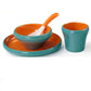 Chinese Style Restaurant Hotel Melamine Two-color Set of Four-piece Creative Anti-fall Imitation Porcelain Tableware