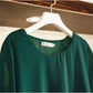 Solid Color Round Neck Pullover Shirt Chiffon Shirt Five-point Sleeves Plus Fat Plus Size Women's Loose and Thin