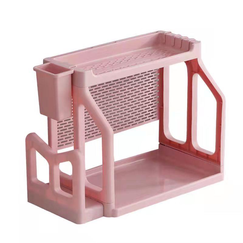 Spice Rack Kitchen Storage Rack Oil Salt Storage Rack Seasoning Household Floor Multi-layer Knife Rack Cutting Board Rack Home Storage Organizer