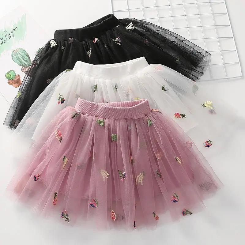 Girl Skirt Children's Pertine Skirt Summer Mesh Princess Dress Girl Spring