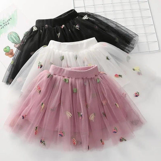 Girl Skirt Children's Pertine Skirt Summer Mesh Princess Dress Girl Spring