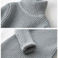 High-neck Knitted Sweater Boys Girls Autumn Winter New Without Velvet Plus Thickening Small Medium Large Children's Bottoming