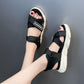 Sports Sandals Women's Summer Fashion Wear Student Korean Version  The Thick-soled Sponge Cake Bear Daddy Shoes