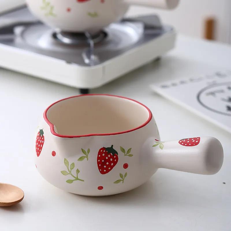 Japanese Milk Pot Ceramic Household Non-stick Pot Porridge Instant Noodle Milk Baby Food Supplement Mini Casserole