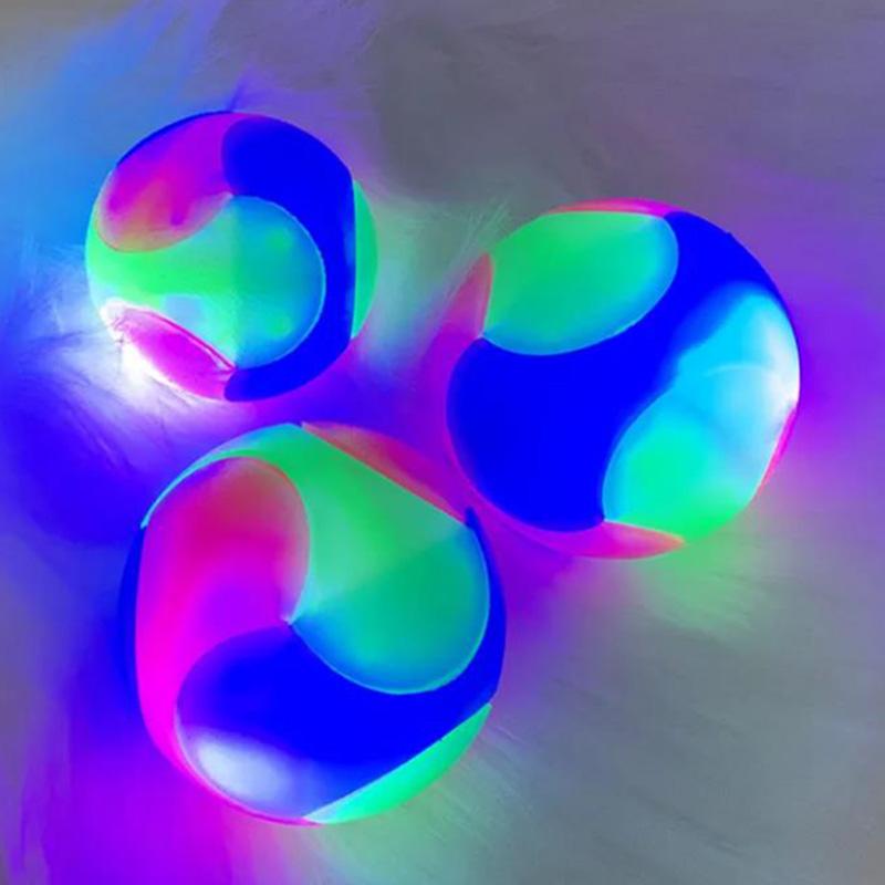 Pet Toy Luminous Ball Elastic Bite Resistant Cat and Dog Teddy Golden Retriever Toy Ball Dog Training Tool Spherical Toy Outdoor Play Fun Chewing Toys