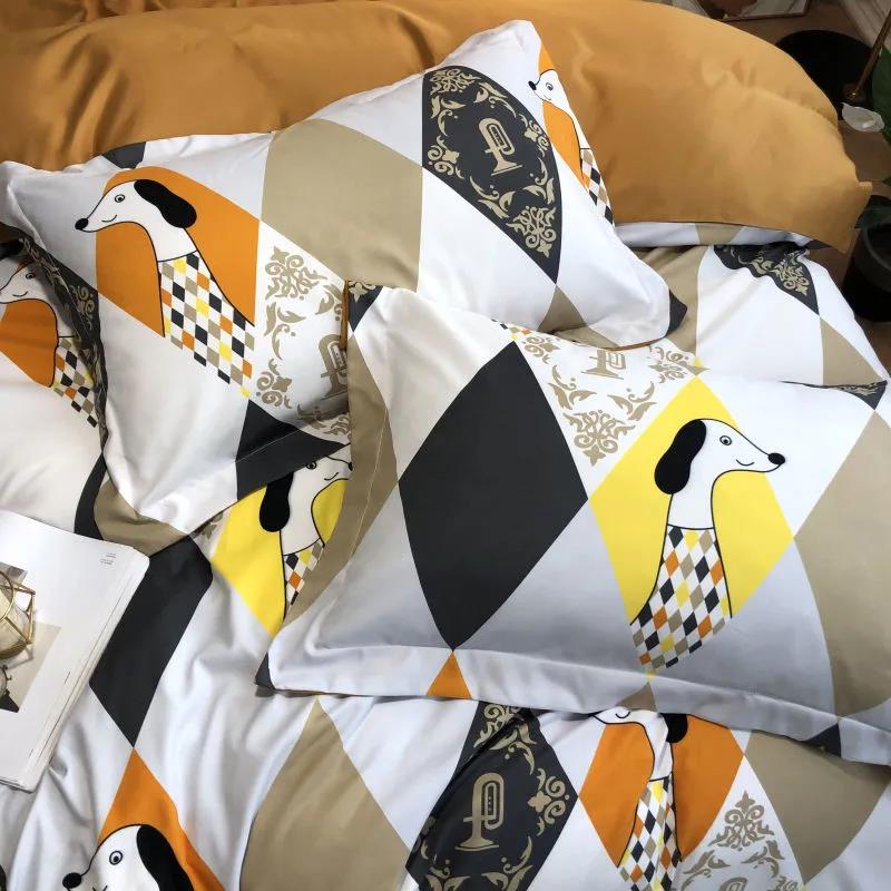 48×74cm Pillowcase Lattice Brushed Thickened Pillowcase Double Bed Upper Pillow Cover